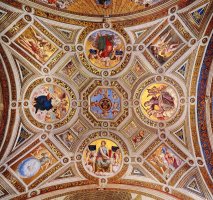 The Stanza Della Segnatura Ceiling [detail 1] by Raphael